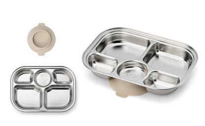 Grosmimi Stainless Steel Food Tray with 5 Compartment: With suction