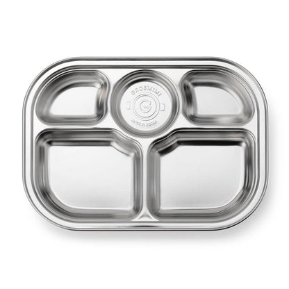 Grosmimi Stainless Steel Food Tray with 5 Compartment: With suction