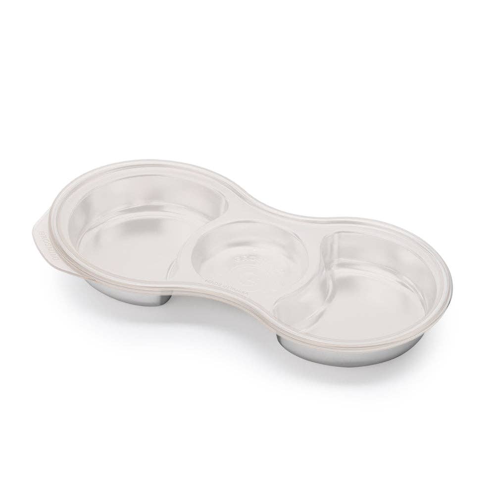 Grosmimi Stainless Steel Food Tray with 3 Compartment: With suction