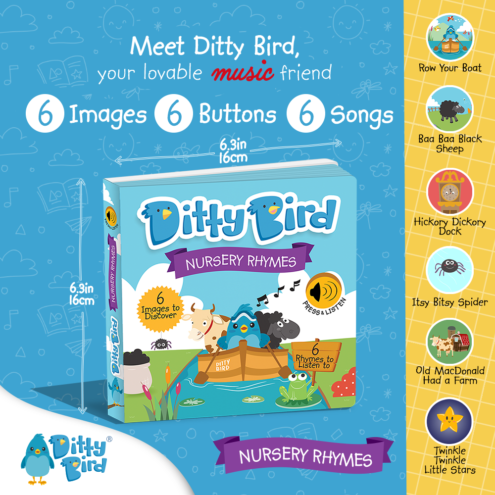 Ditty Bird Sound Book : Nursery Rhymes |  Mother's Day Gift!