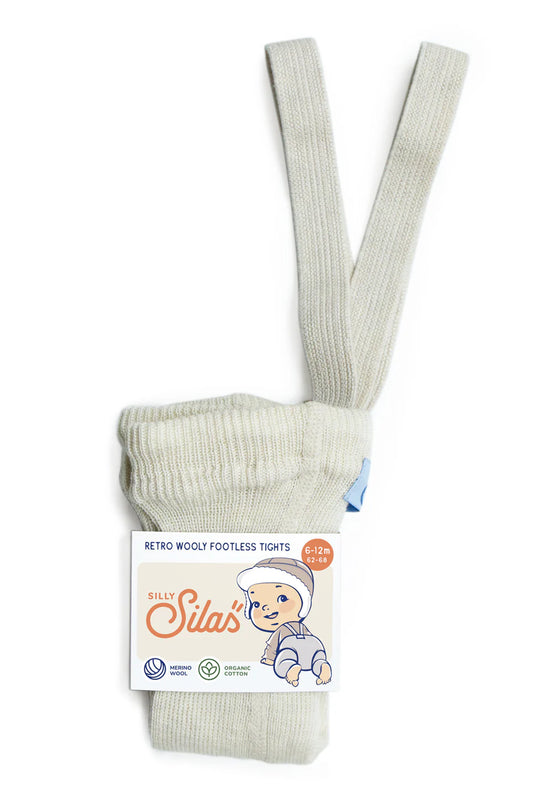 Silly Silas Wooly Footless - Cream Blend